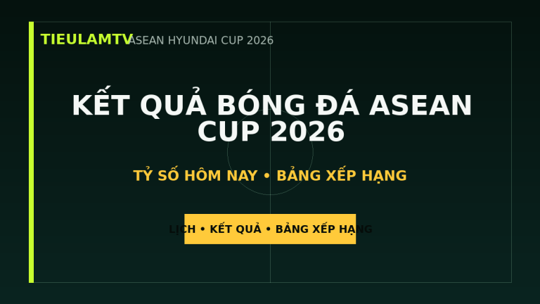 KẾT QUẢ BÓNG ĐÁ ASEAN CUP 2026 - TieulamTV