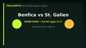 Nhận định Benfica vs St. Gallen - TieulamTV
