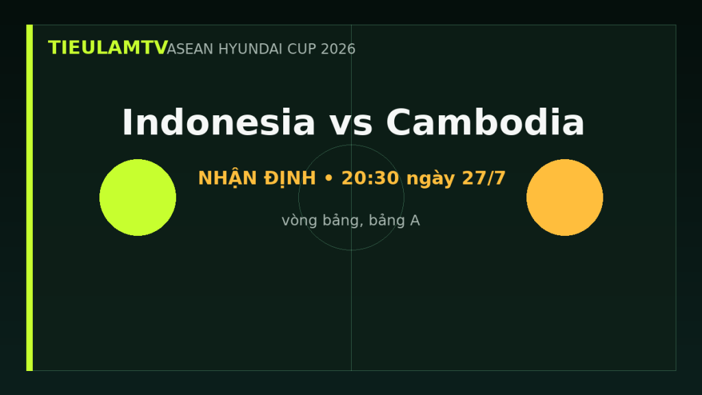 Nhận định Indonesia vs Cambodia - TieulamTV