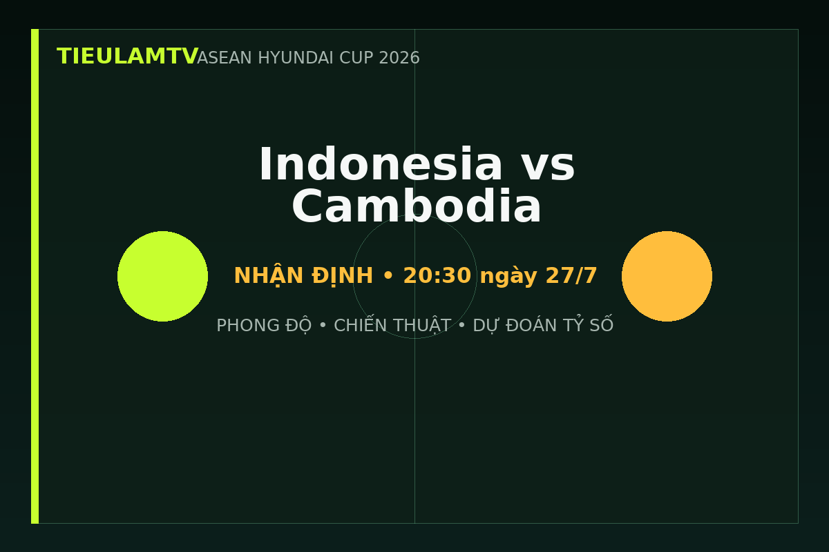 Nhận định Indonesia vs Cambodia - TieulamTV