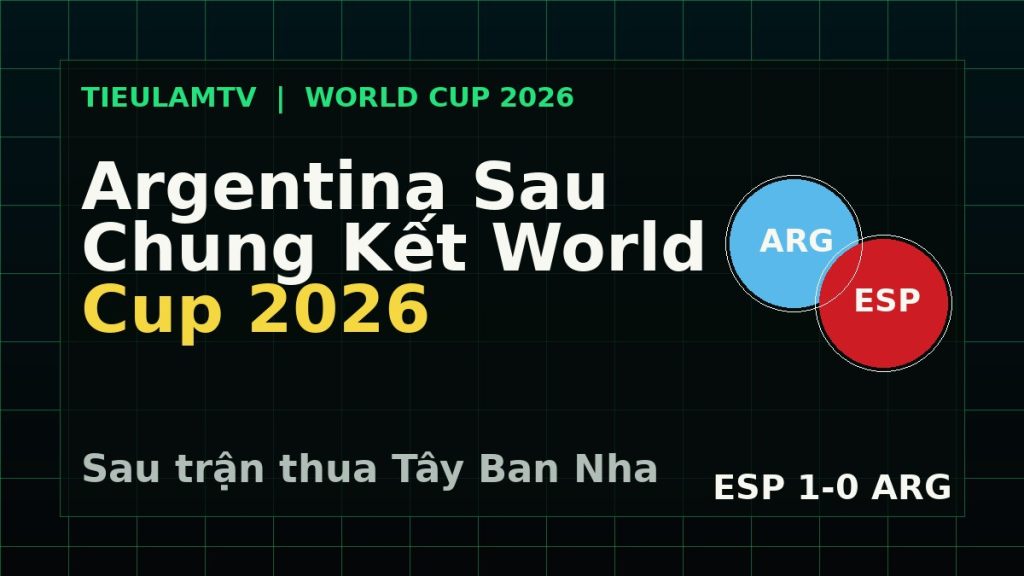 Argentina thua Tây Ban Nha chung kết World Cup 2026 sau trận thua Tây Ban Nha