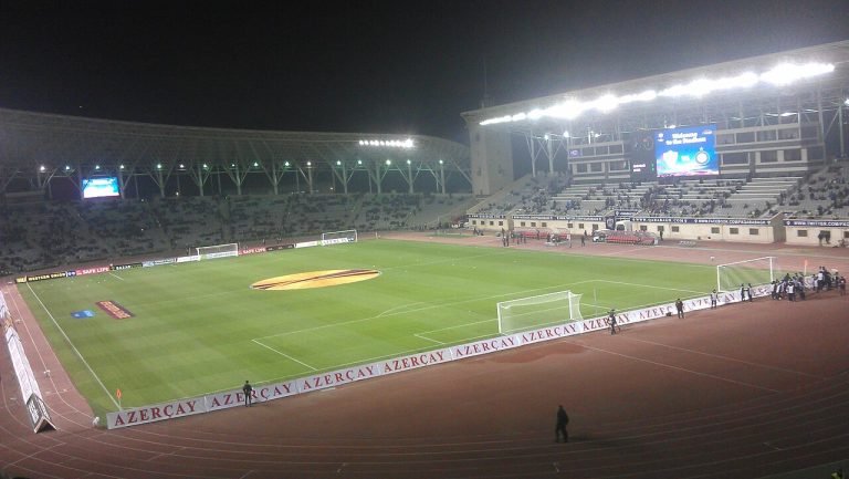 Sân Tofiq Bahramov trong trận Qarabağ gặp Inter Milan