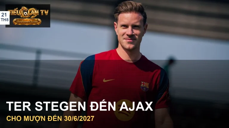Marc-André ter Stegen trong ảnh thông báo của Barcelona