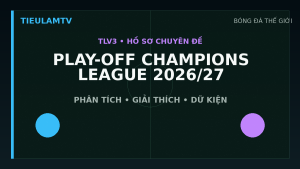 Đồ họa minh họa vòng play-off champions league 2026/27: lịch và thể thức trên TieulamTV