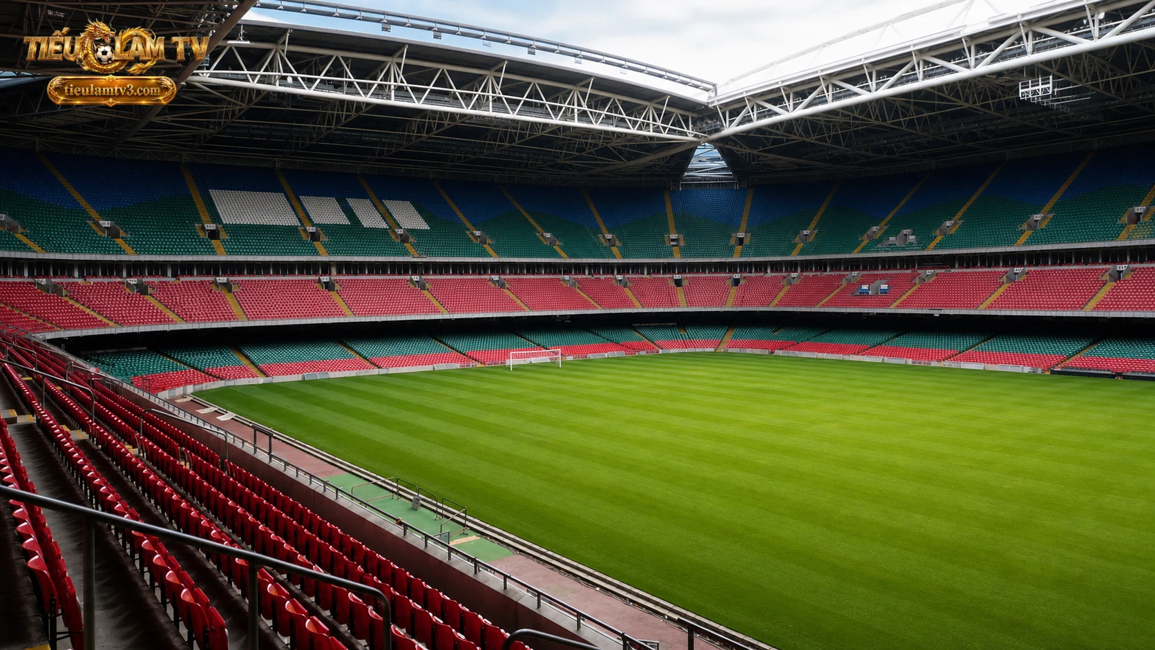 Principality Stadium trước trận Arsenal vs Manchester City
