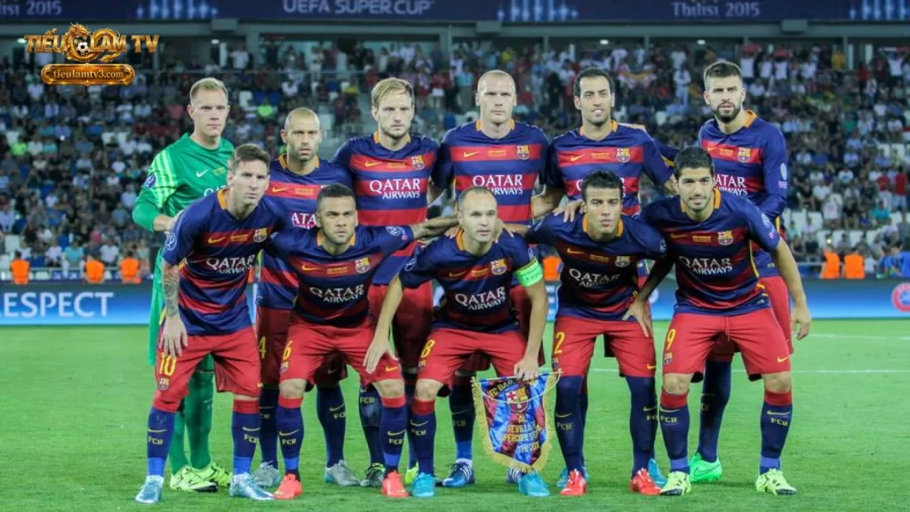 Ảnh tư liệu Barcelona và Sevilla trong trận đấu trước đây