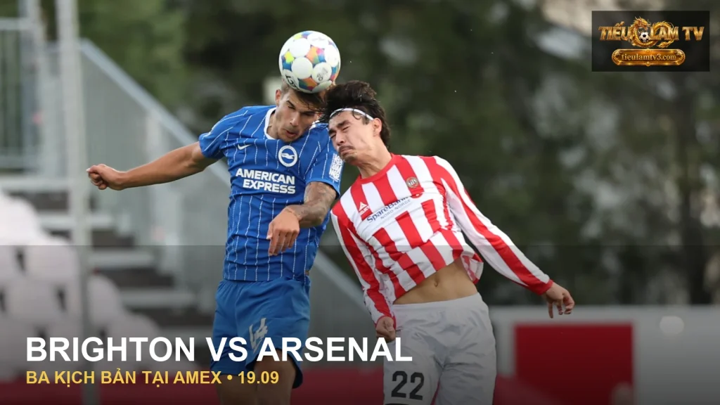 Cầu thủ Brighton tranh chấp trước trận gặp Arsenal