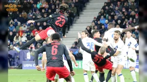 Cầu thủ Inter tranh chấp trong trận gặp Salzburg ngày 8/11/2023, ảnh tư liệu